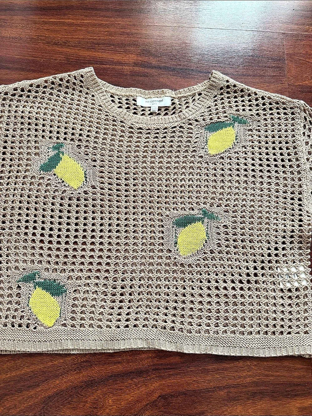 Girl's No Comment Fruit Crochet Sweater